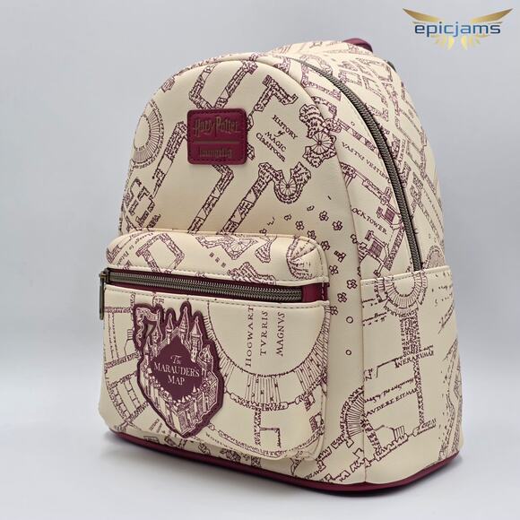Harry Potter Hogwarts Marauders Map Mini Backpack New - Picture 3 of 7